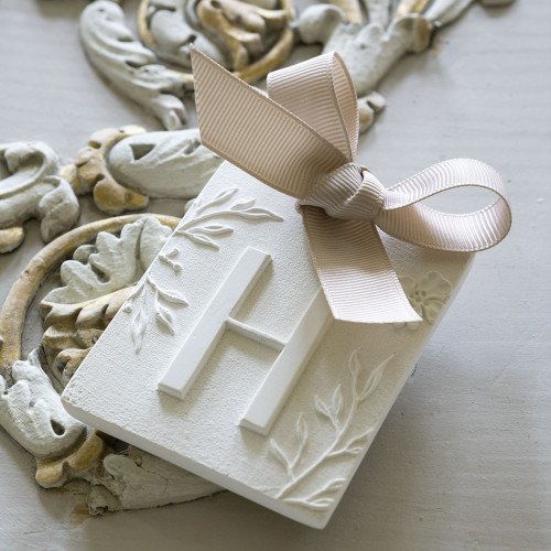 Décor parfumé lettre H - Voile de Lin