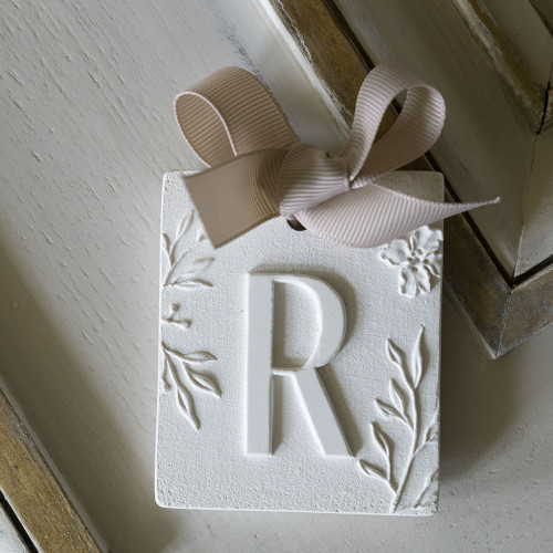 Décor parfumé lettre R - Voile de Lin