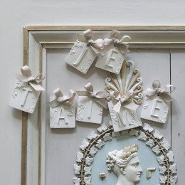 Décor parfumé lettre J - Voile de Lin