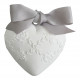 Décor parfumé Cœur  brodé - Fleur de Coton