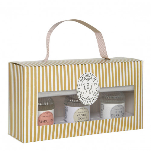Cofanetto 3 profumi ambiente 30 ml Les Intemporelles - Marquise - Fleur de Coton - Vanille Dorée