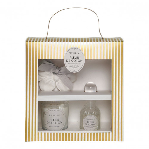 Les Intemporelles Discovery Set with Diffuser, Candle and Scented Decor - Fleur de Coton