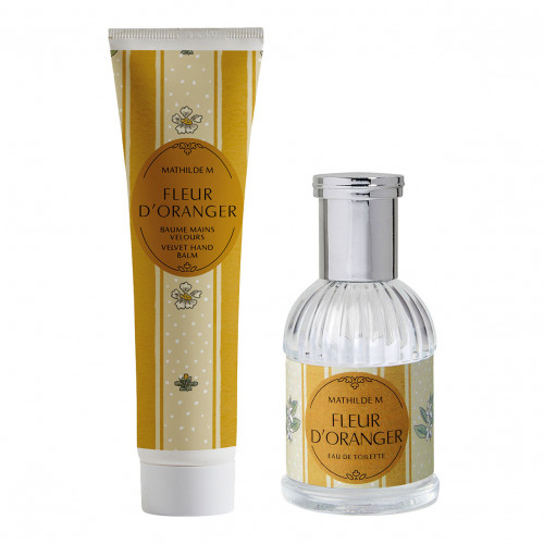 Scented gift set with eau de toilette and hand balm Velours - Fleur d'Oranger