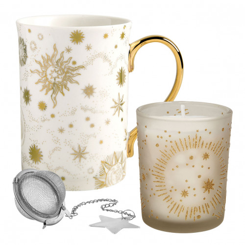 Coffret bougie parfumée et mug Fête Céleste - Marquise