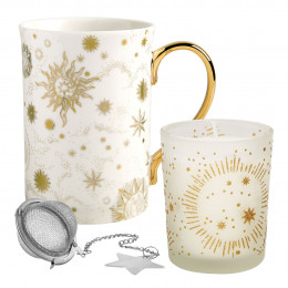 Conjunto vela perfumada e caneca Festa Celeste - Sapin Enchanté