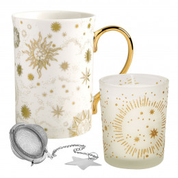 Coffret bougie parfumée et mug Fête Céleste - Sapin Enchanté