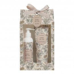 Conjunto perfumado de loção corporal e gel de banho - Voile de Lin
