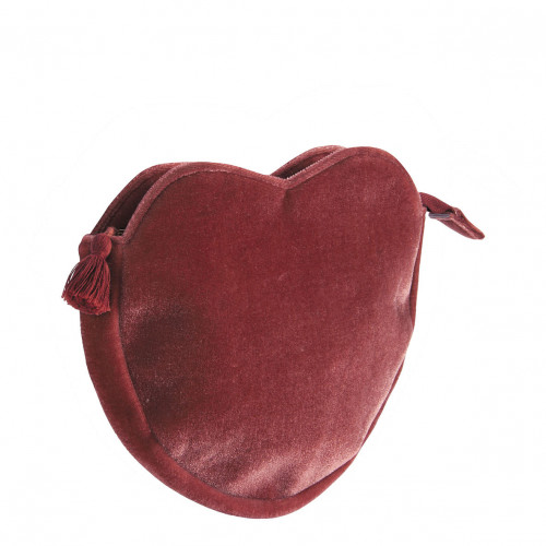 Heart Velvet Pouch - Pink Heart Velvet Pouch - Pink