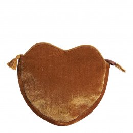 Velvet Heart Pouch - Yellow