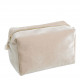 Rectangular Toiletry Bag Ecru Velvet - Large Size
