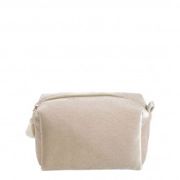 Rectangular Toiletry Bag Ecru Velvet - Small Size