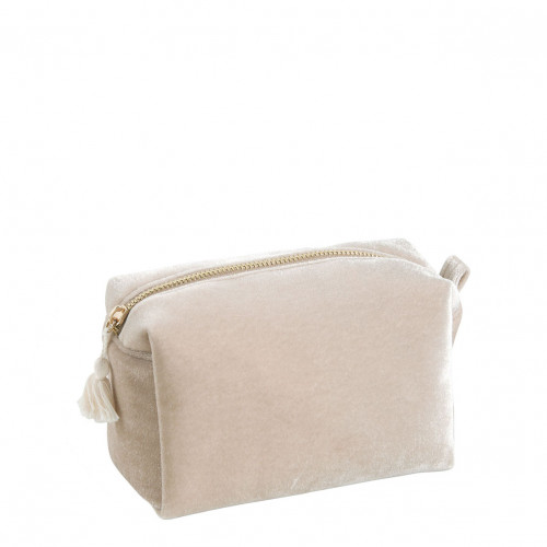 Trousse da toilette rettangolare Velluto écru - Modello piccolo
