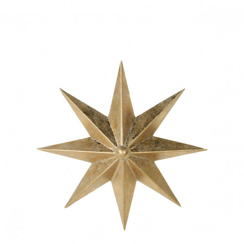 Set of 3 Metal Stars with brass finish