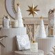 Set of 3 Metal Stars with brass finish