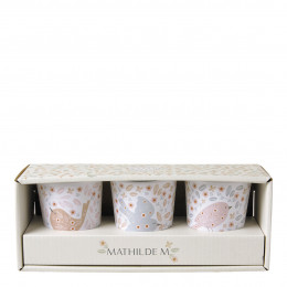 Conjunto de 3 copos Amour d'Oiseau
