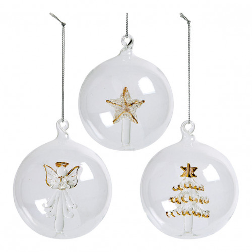 Set of 3 decorative glass balls