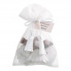 Bolsinha com 3 enfeites perfumados - Rosa Elixir