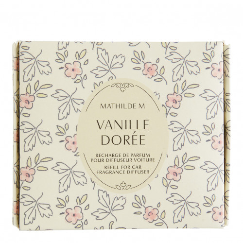 Recharge de parfum pour diffuseur de voiture - Vanille Dorée Recharge de parfum pour diffuseur de voiture - Vanille Dorée