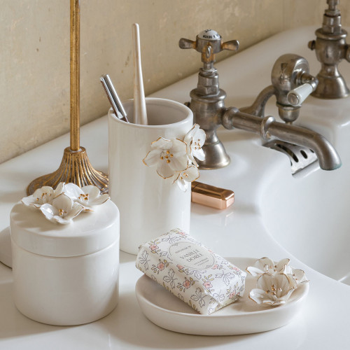 Verre de salle de bain Amour de Fleurs en céramique