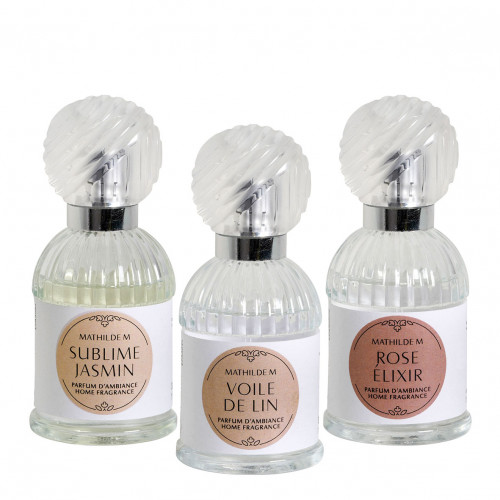 Cofanetto 3 profumi per ambienti 30 ml Les Intemporelles - Sublime Jasmin - Voile de Lin - Rose Élixir