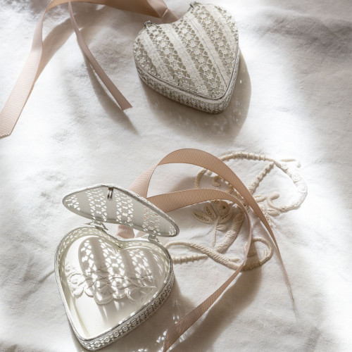 Scatola Cuore e decorazione profumata - Fleur de Coton