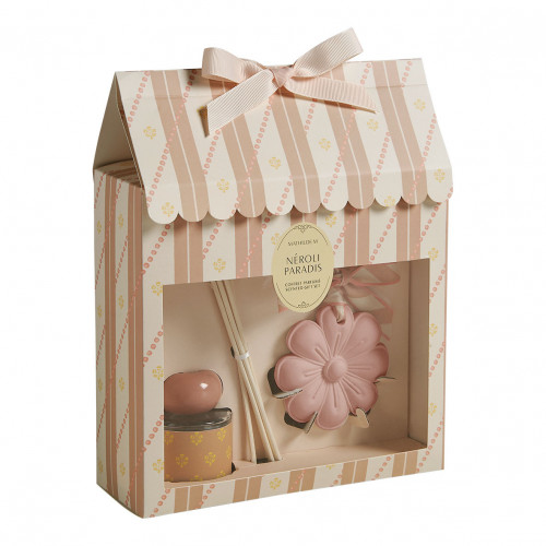 Coffret diffuseur de parfum d'ambiance 40 ml et décor Bain de Soleil - Néroli Paradis Coffret diffuseur de parfum d'ambiance 40 ml et décor Bain de Soleil - Néroli Paradis