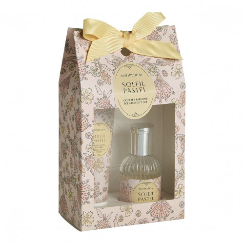 Scented set with 30 ml eau de toilette and Velours hand balm - Soleil Pastel