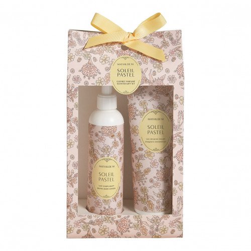 Coffret perfumado de loção corporal e gel de banho - Soleil Pastel