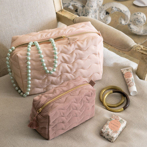 Neceser rectangular Capucine rosa antiguo - Modelo grande