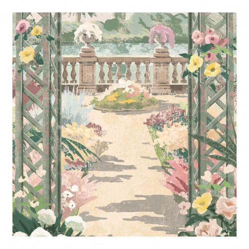 Lienzo trompe-l'œil - Jardín Bucólico