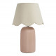 Lampe Sibylle en céramique et abat-jour en lin - Grand modèle - ⌀ 26,5 x 41,5 cm