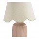 Lampe Sibylle en céramique et abat-jour en lin - Grand modèle - ⌀ 26,5 x 41,5 cm