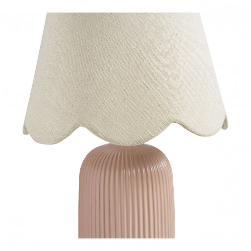Lampada Sibylle in ceramica e paralume in lino - Modello grande - ⌀ 26,5 x 41,5 cm