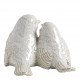 Décoration à poser Oiseaux Amoureux en grès