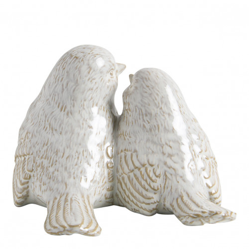 Decorative Stoneware Lovebirds Figurine
