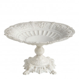 Bandeja redonda con pie Idylle de metal