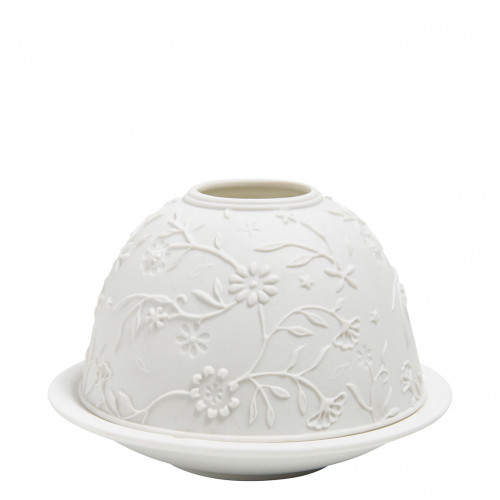 Portavelas litofanía Margarita en biscuit de porcelana