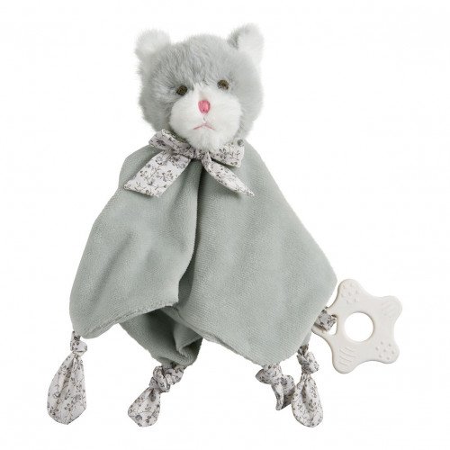 Gray Kitten Toudoux with Teething Ring