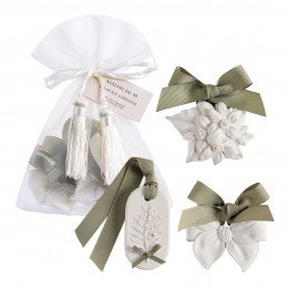 Pochon com 3 decorações perfumadas - Delicada Verbena