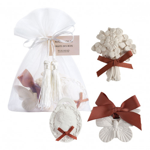 Pochon di 3 decori profumati - Fruits des Bois
