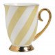 Madame de Récamier Mug with Pastel Stripes - Yellow