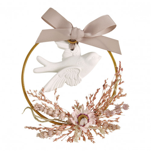 Corona floral Paloma perfumada - Délicate Verveine