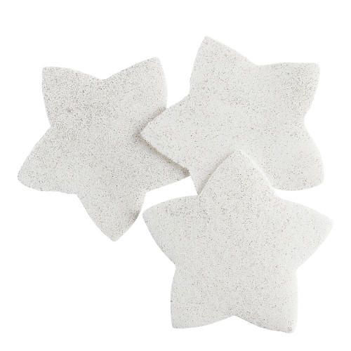 Box of White Glittery Star Soap Leaves - Rose Scent