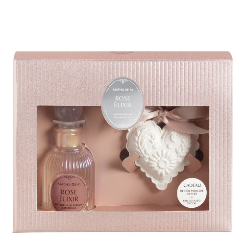 Coffret Diffuseur de parfum d'ambiance Les Intemporelles en Fête - Rose Élixir
