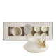 Conjunto queimador Borboleta e 6 velas perfumadas - Flor de Algodão