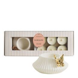 Coffret bougeoir Papillon et 6 bougies parfumées - Marquise