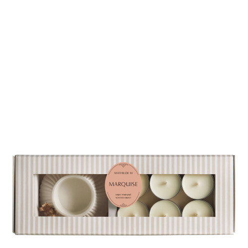 Coffret bougeoir Papillon et 6 bougies parfumées - Marquise