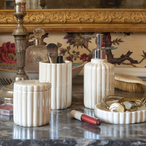 Porta-sapone Effetto Madreperla in ceramica