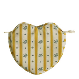Pochette Cœur en tissu Fleur d'Oranger