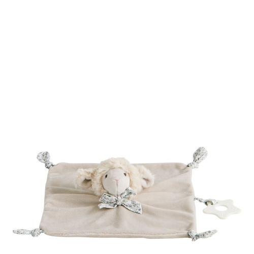 Toudoux Pecorella crema con anello da dentizione